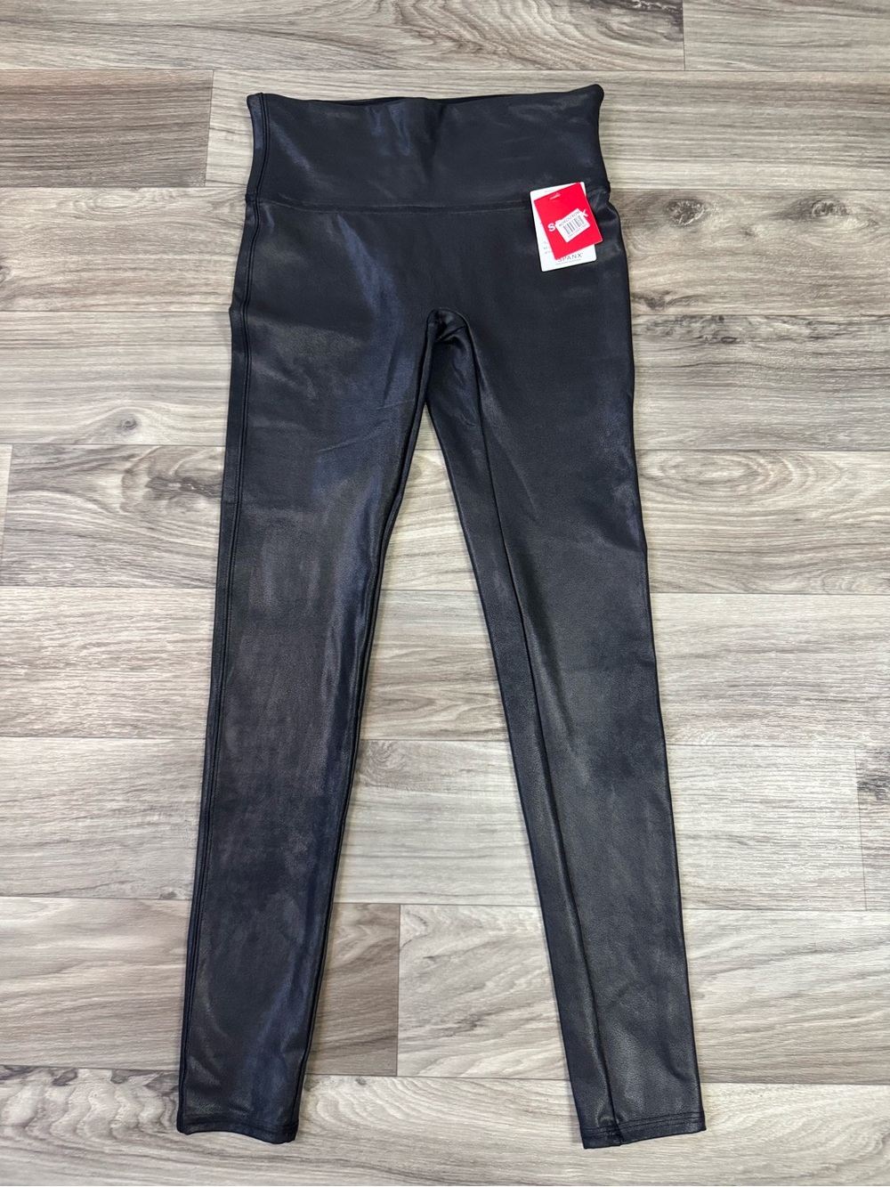 NWT Spanx Faux Leather Leggings in Black Size Medium